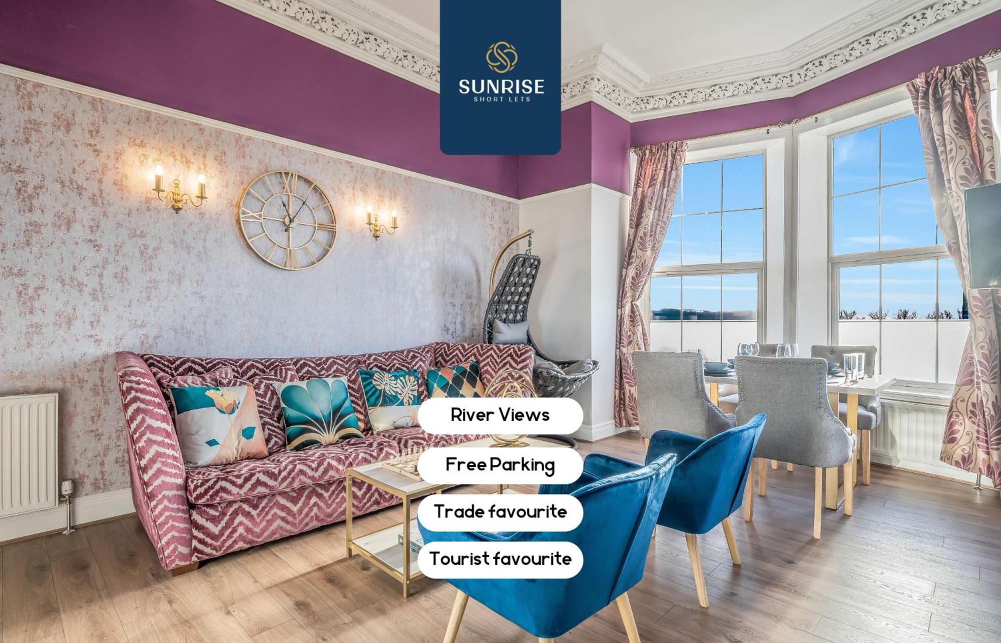 Presidential Apartment, Family Home, Luxury Bedrooms, 2 Rooms, 1 King Bed, 2 Single Beds, Free Wifi, Free Parking, Tourists, Business Travelers, Relocation, Beautiful River Views, - Long Stays, Invoice And Reduced Price Are Only Via Sunrise Short Let Dundee Exterior photo